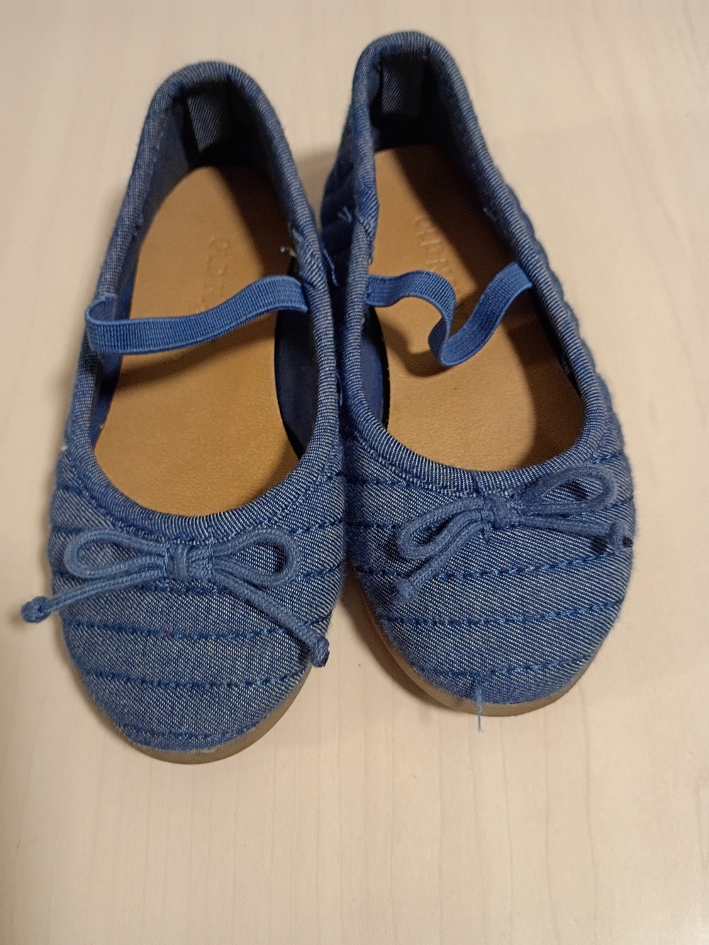 Old Navy Blue Denim-Style Mary Jane Flats for Kids Size 6